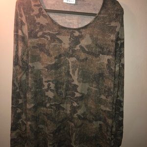 Long Sleeve Camo Blouse